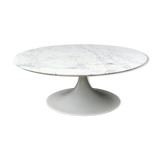 Round carrera marble coffee table by Heinz Lilienthal 1970s