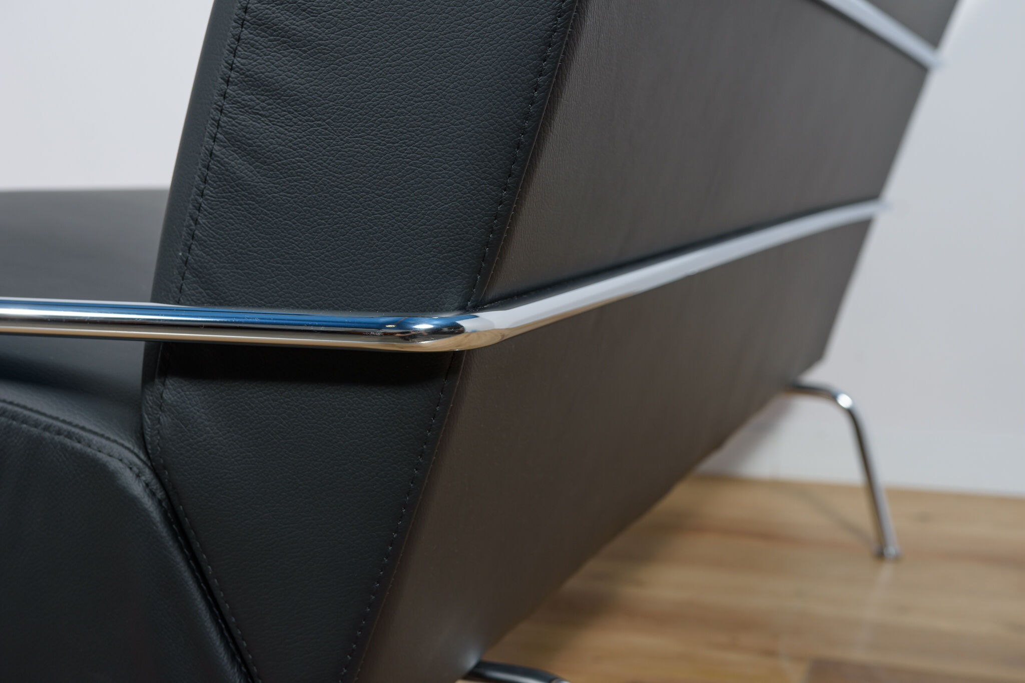 Swedish Leather Sofa and Armchair by Gunilla Allard for Lammhults, 1990s, Set of 2