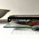 ashtray abstract painting in melted glass, around 1970