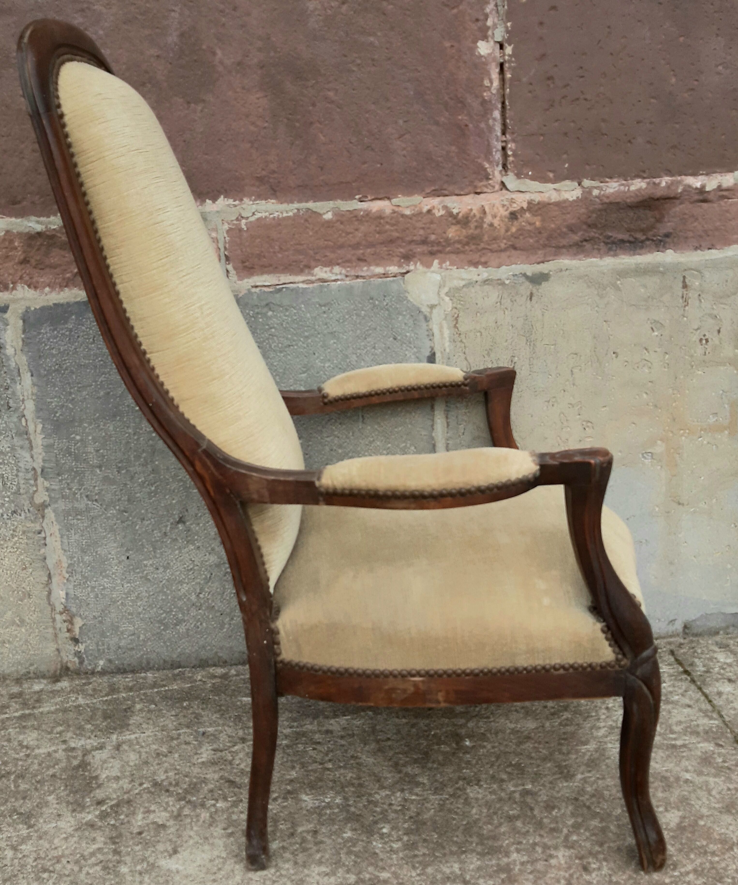Armchair Voltaire XIX th, mahogany