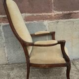 Fauteuil Voltaire XIX ème, acajou