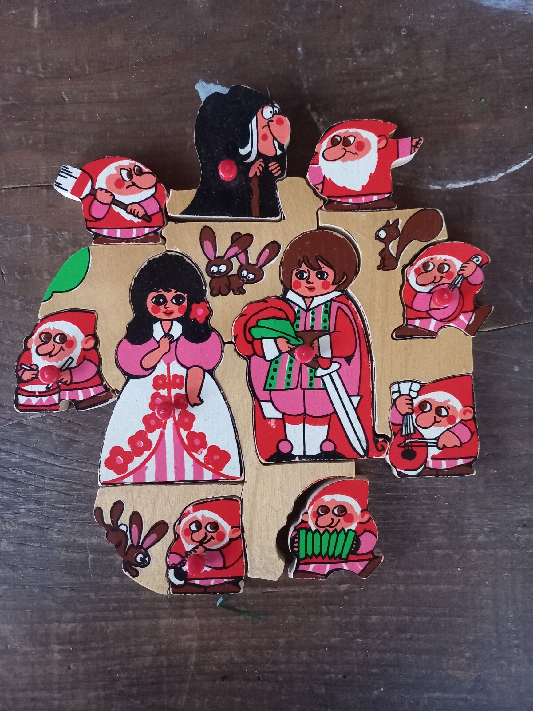 Vintage wooden puzzle 1970