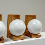 Three pine wall lights from the 80s