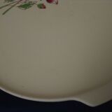 Pie dish in Salins earthenware model Rose Eric diam 30 cm