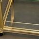 Television storage unit hi-fi video metal gold glass Pierre Vandel Paris 1970