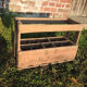 Old box with 10 wooden bottles -bc