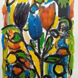 Three tulips