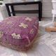 Handmade Berber pouf in wool 60 X 60 X 20 CM