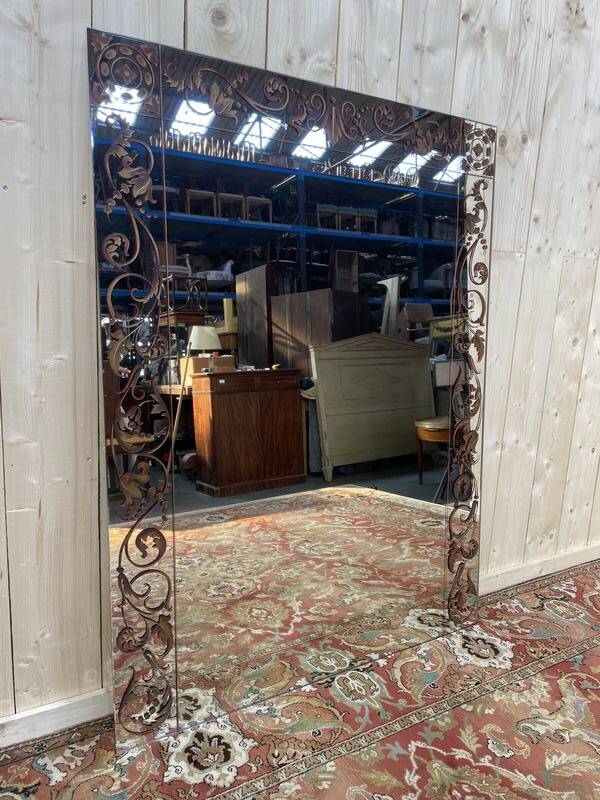 Miroir de Bistrot - Brasserie eglomisé 160 cm
