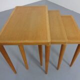 Danish Oak Nesting Tables by H.W. Klein for Bramin, 1960s, Set of 3