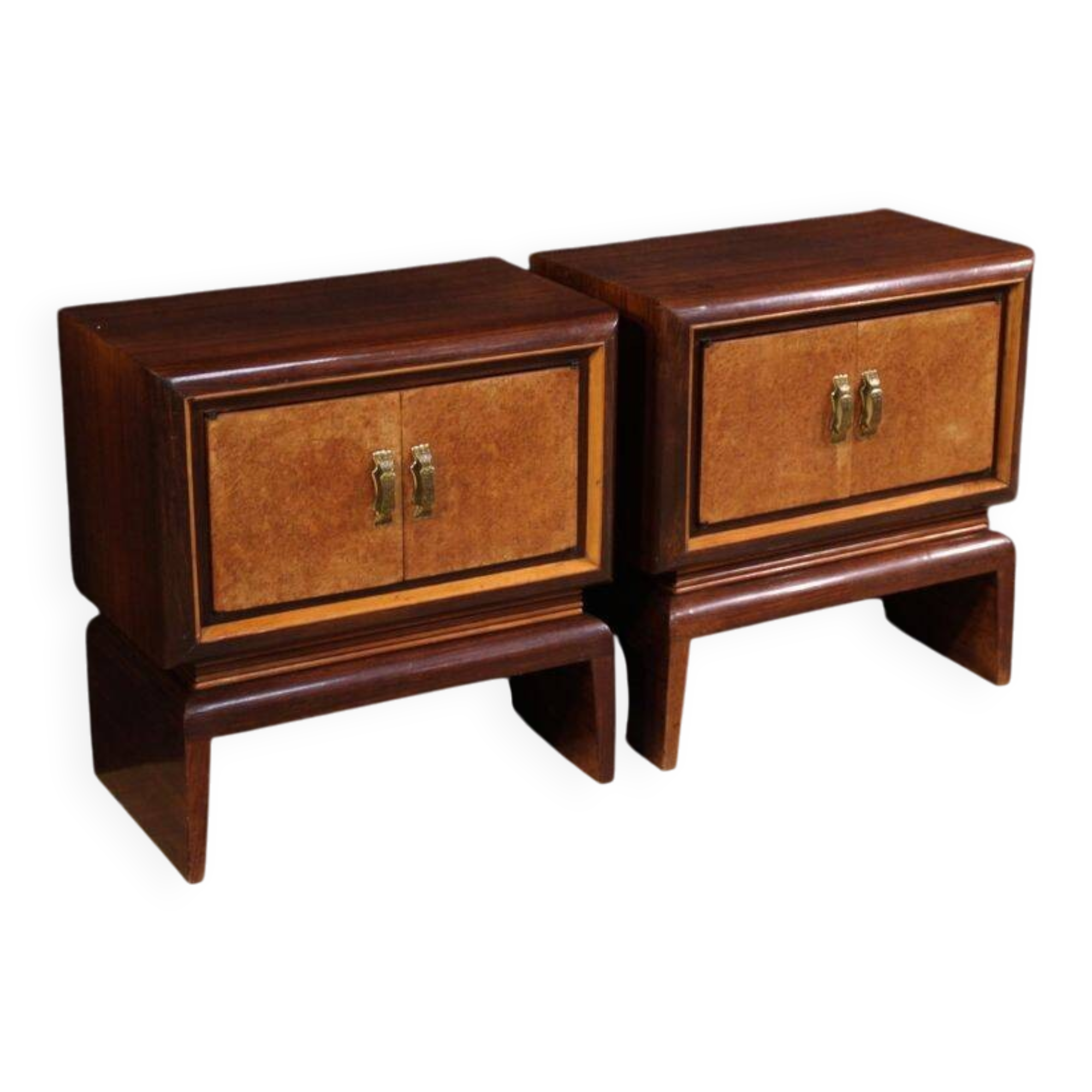 Pair of Italian bedside tables, mid-20th century