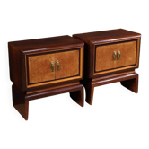 Pair of Italian bedside tables, mid-20th century