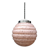 pink opaline pendant light