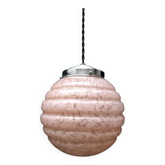 pink opaline pendant light