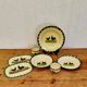 Zeller Keramik table set with hand-painted rooster and hen