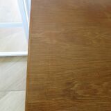 Vintage modernist desk - 5 drawers - shelf - 1950s - closure mechanism