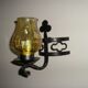 Lustre et ses 2 appliques en fer forgé 1960