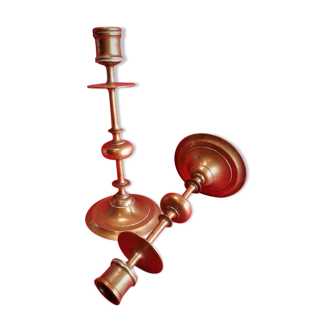 Pair of bougeoirs bronze