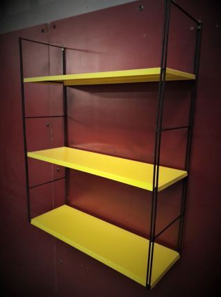 Etagere string metal yellow rising strier gold 59x47x15,5