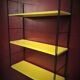 Etagere string metal yellow rising strier gold 59x47x15,5