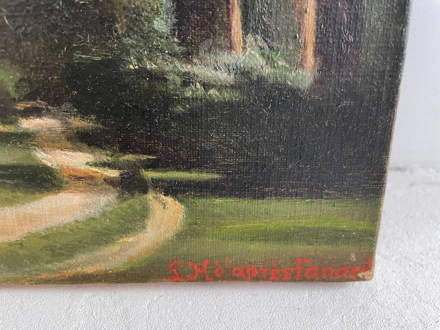 The path in the forest, oil on canvas