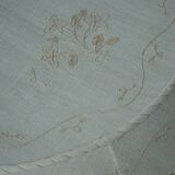 Large Swedish wall/ceiling light from the mid-century in linen and lace, Sweden, 1950s.