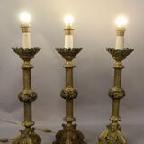Suite of 3 candle picnic mounted in lamp