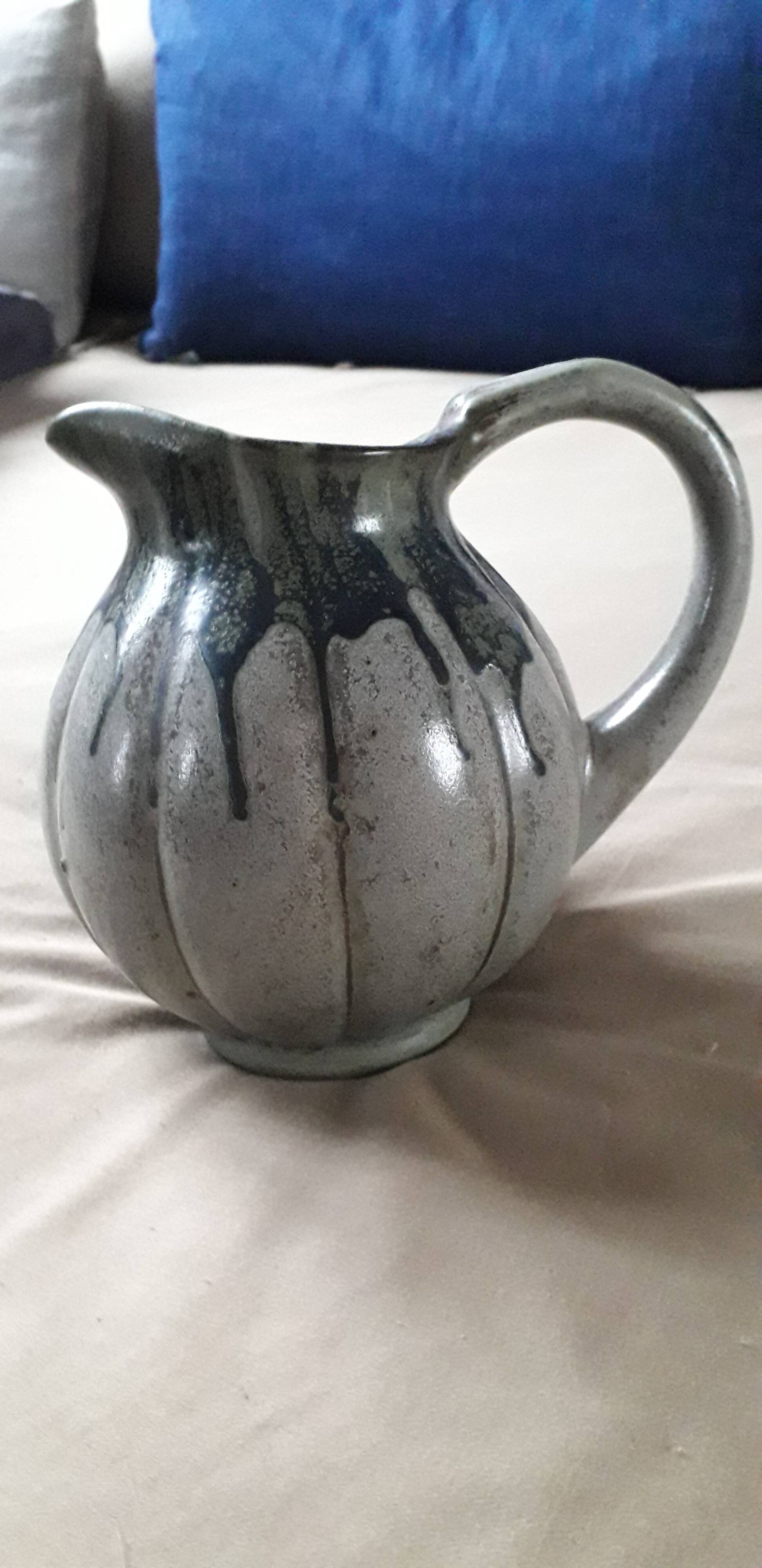 Vintage melon-shaped vase