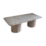 Olympia rectangular natural travertine coffee table - 120x60