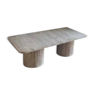 Olympia rectangular natural travertine coffee table - 120x60