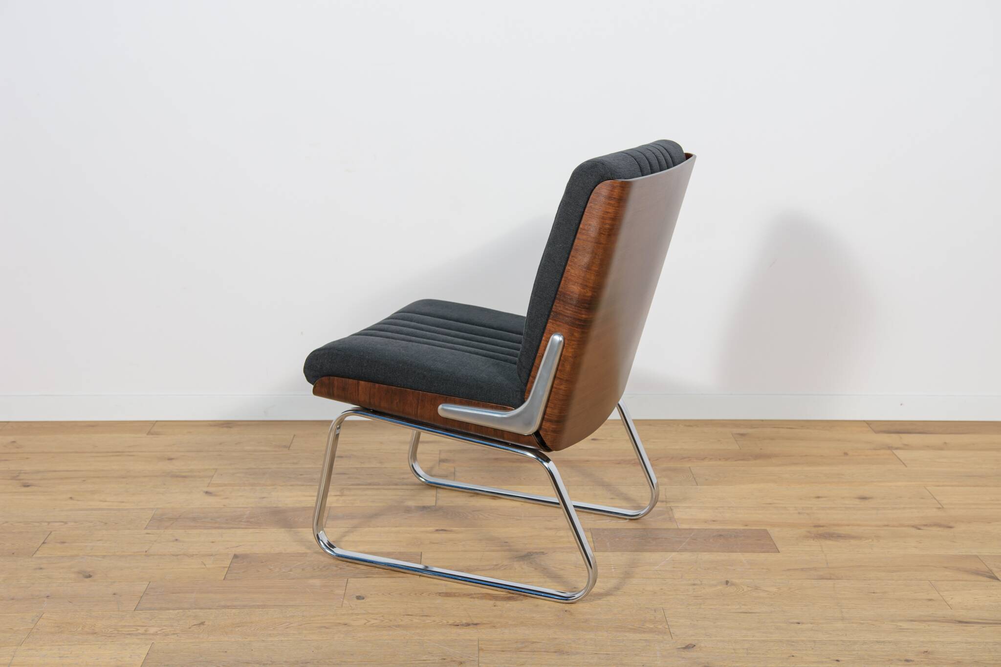 Chrome & Rosewood armchairs, Gordon Russell, United Knigdom, 1970s.