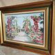 Tableau terrasse fleurie par Montagneux Henri