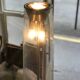 Large vintage space age globe glass and brushed steel lamppost