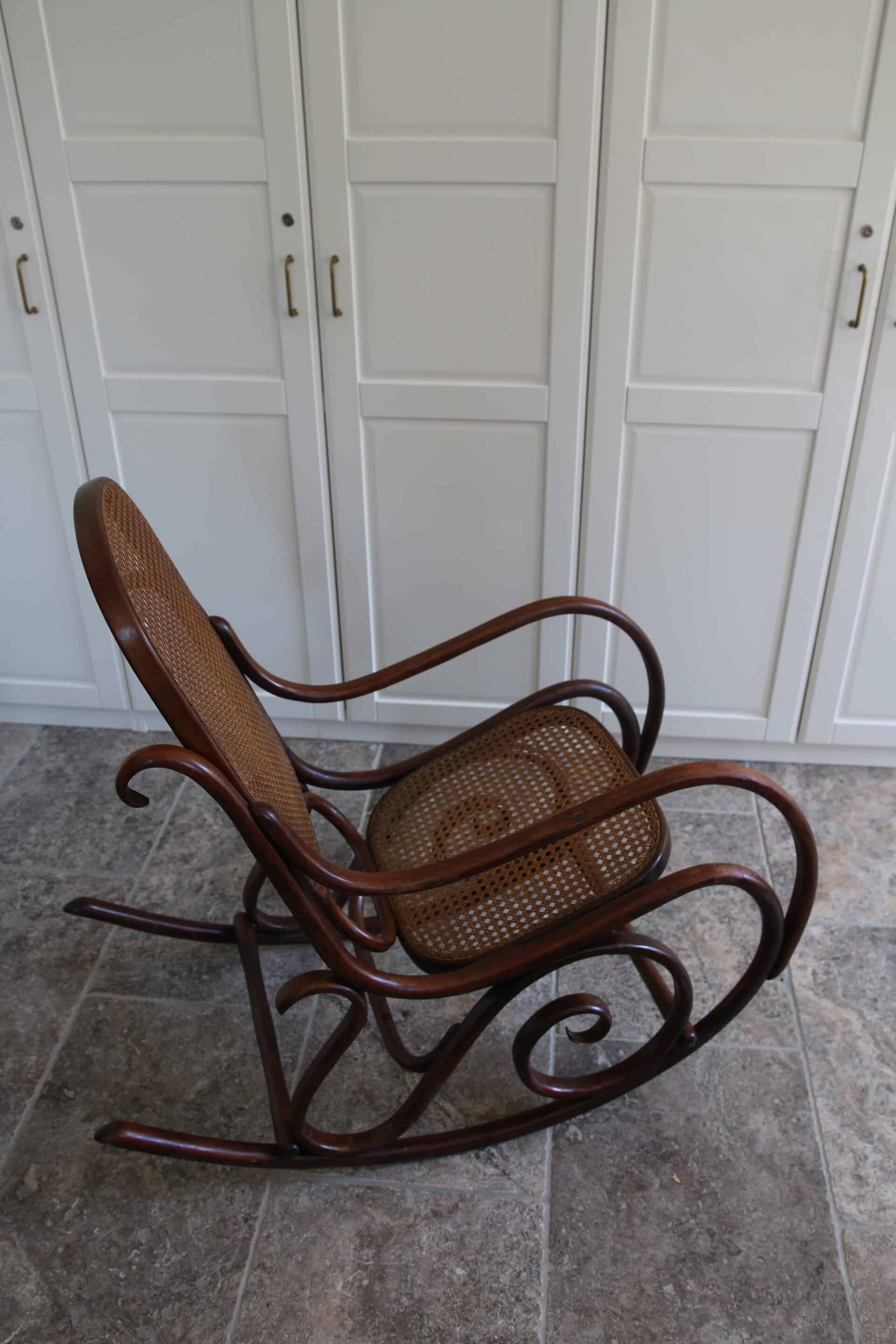 Vintage Thonet rocking chair, 1970s.