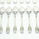 12 Louis XIV style silver cutlery sets