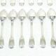12 Louis XIV style silver cutlery sets