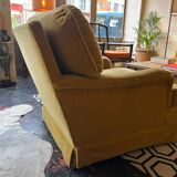 Paire de fauteuils en velours 1960