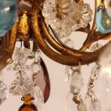 Crystal ceiling lamp. Spain, 1960s.