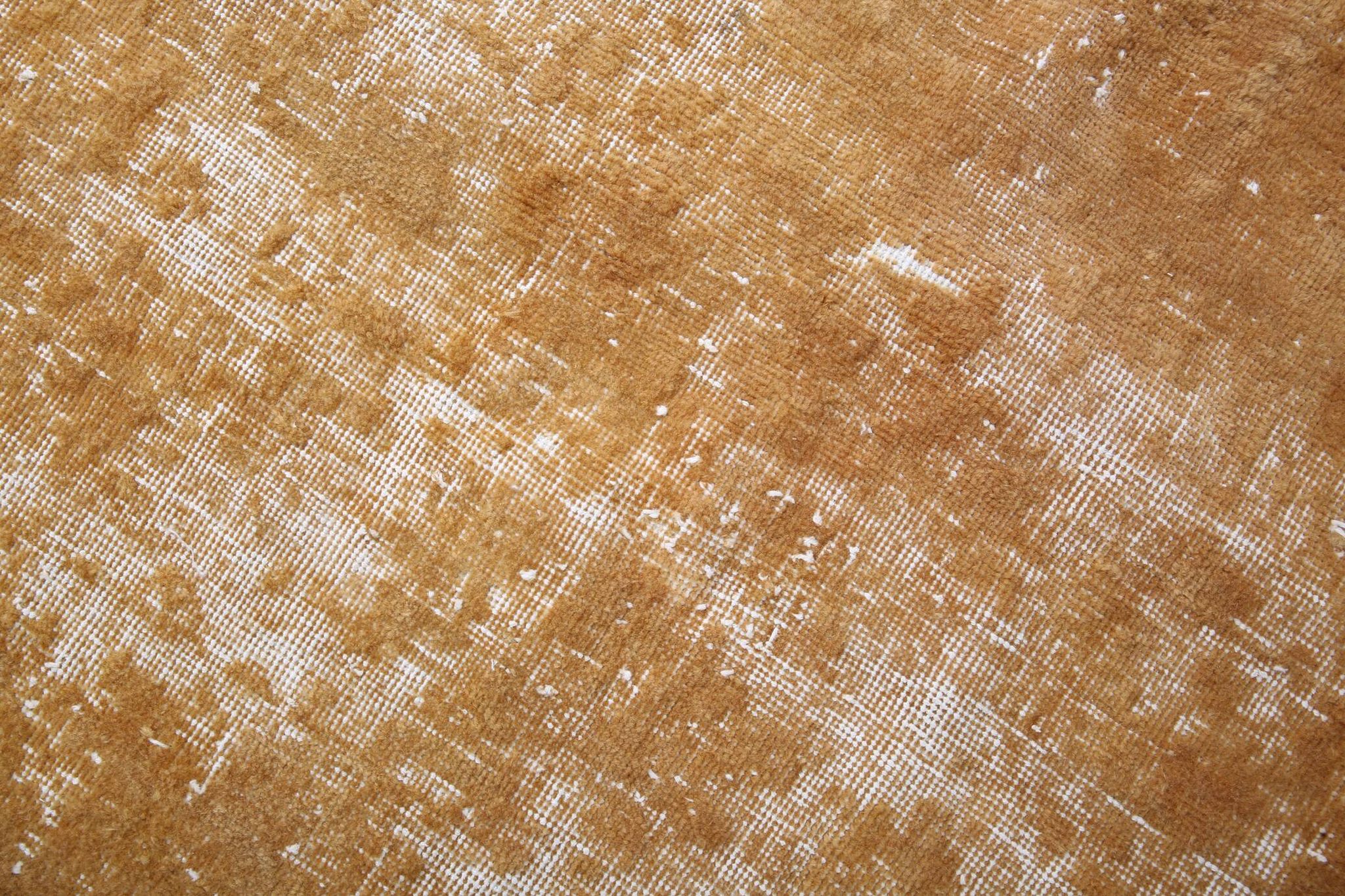 Tapis turc traditionnel vintage moutarde