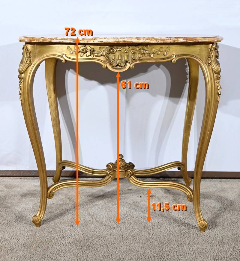 Small Middle Table in Golden Wood, Louis XV style – Late 19th century