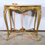 Table de milieu en bois doré, style Louis XV – fin XIXème