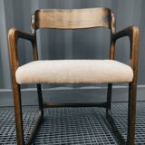 Baumann rosewood sleigh armchair