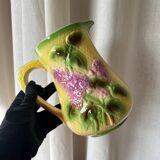 Antique St. Clement "Lilac" earthenware pitcher