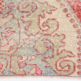 3x6 red and beige wool turkish rug 198x112cm