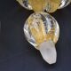 Set of 3 gold Ercole Barovier "Bullicante" Murano glass vases for Barovier & Toso