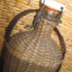 Bouteille osier bouchon porcelaine