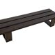 Minimalist vintage sofa design in wengé wood solid slatted bench