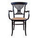 Fauteuil bistrot Fischel Jugendstil en bois courbé période thonet