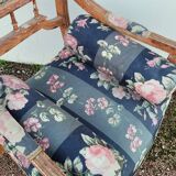 Fauteuil de style Louis Xvi ancien 1900s tissus Fleuris