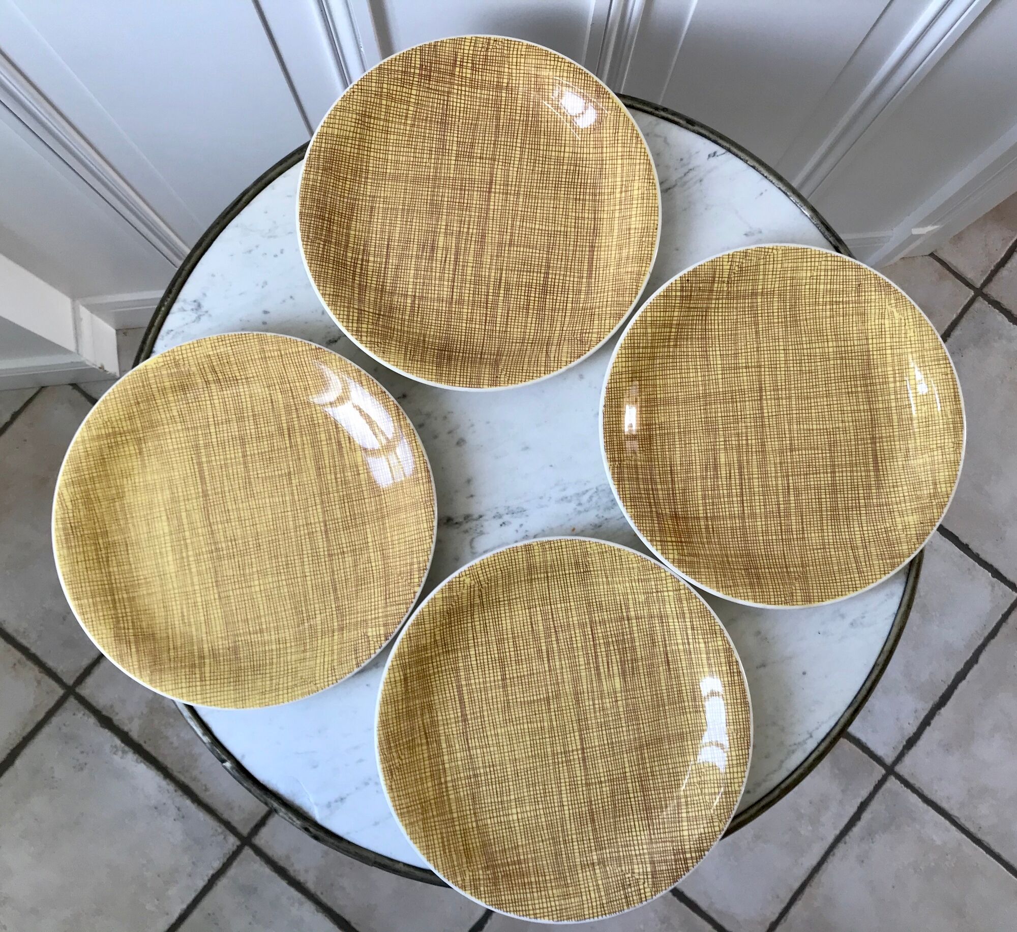 Set of 4 flat plates Villeroy & Boch model "Bern" 50s